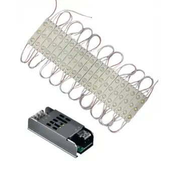 12 Volt 1.2 Watt 3 Lensli Beyaz 2835 SMD Led Modül IP65 20 Adet Modül 5A Slim Trafo Set