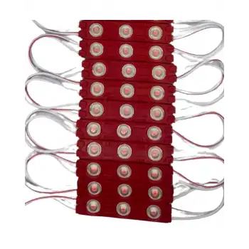 12 Volt 1.2 Watt 3 Lensli Kırmızı 2835 SMD Led Modül IP65 10 Adet Modül