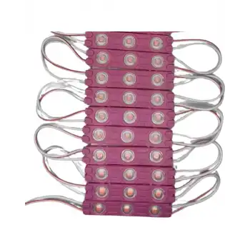 12 Volt 1.2 Watt 3 Lensli Pembe 2835 SMD Led Modül IP65 10 Adet Modül