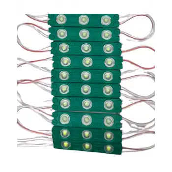 12 Volt 1.2 Watt 3 Lensli Yeşil 2835 SMD Led Modül IP65 10 Adet Modül