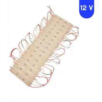 12 Volt 1.5 Watt 3 Lensli 3000 K Günışığı 2835 SMD Led Modül IP65 10 Adet Modül