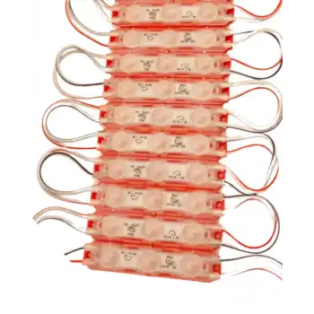 12 Volt 1.5 Watt 3 Lensli Kırmızı 2835 SMD Led Modül IP65 10 Adet Modül