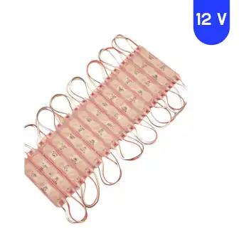 12 Volt 1.5 Watt 3 Lensli Pembe 2835 SMD Led Modül IP65 10 Adet Modül