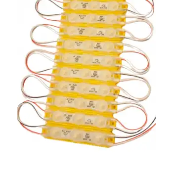 12 Volt 1.5 Watt 3 Lensli Sarı Amber 2835 SMD Led Modül IP65 10 Adet Modül