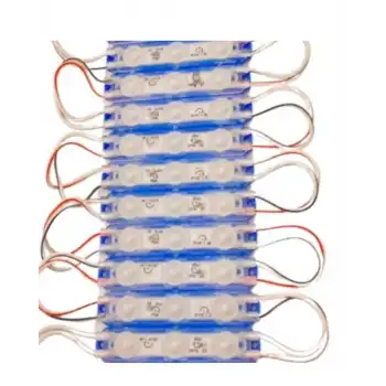 12 Volt 1.5 Watt 3 Lensli Turkuaz 2835 SMD Led Modül IP65 10 Adet Modül