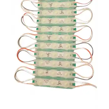 12 Volt 1.5 Watt 3 Lensli Yeşil 2835 SMD Led Modül IP65 10 Adet Modül