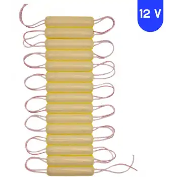 12 Volt 1.8 Watt Sarı - Amber Neon Cob Led Modül IP65 10 Adet Modül