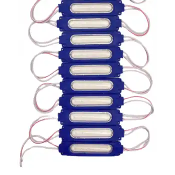 12 Volt 2 Watt Mavi Cob Led Modül IP65 10 Adet Modül