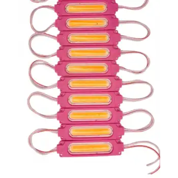 12 Volt 2 Watt Pembe Cob Led Modül IP65 10 Adet Modül