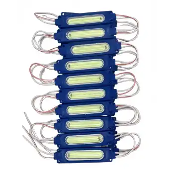 12 Volt 2 Watt Turkuaz Cob Led Modül IP65 10 Adet Modül