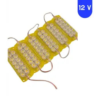 12 Volt 2.4 Watt 12 SMD Ledli Animasyonlu Sarı - Amber Çakar Modül 5 Adet