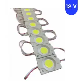 12 Volt 2.4 Watt Kare Beyaz Cob Led Modül IP65 10 Adet Modül