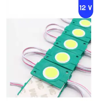 12 Volt 2.4 Watt Kare Yeşil Cob Led Modül IP65 10 Adet Modül