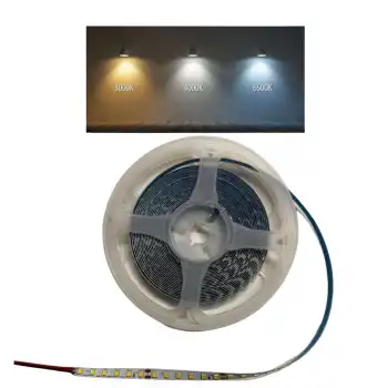 2835 SMD 180 Ledli 3 Renk (6500K-4000K-3000K) Sabit Akım Avize Şerit Ledi 8mm 5 Metre