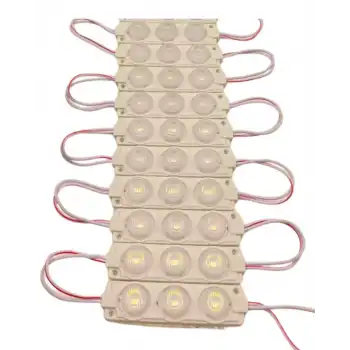 12 Volt 3 Watt 3 Lensli Günışığı 3030 SMD Led Modül IP65 10 Adet Modül