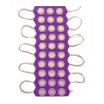 12 Volt 3 Watt 3 Lensli Mor 3030 SMD Led Modül IP65 10 Adet Modül