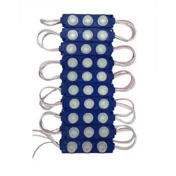 12 Volt 3 Watt 3 Lensli Turkuaz 3030 SMD Led Modül IP65 10 Adet Modül