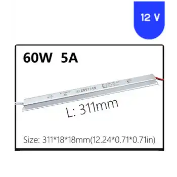 12 Volt 5 Amper Kalem Ultra İnce Metal Kasa Trafo