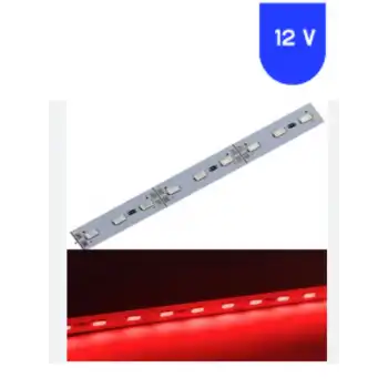 12 Volt 5630 Ledli Kırmızı Işık 72 Ledli Alüminyum Çubuk Bar 1 Metre