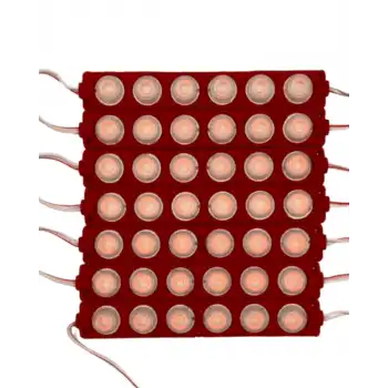 12 Volt 6 Watt 6 Lensli Kırmızı 3030 SMD Led Modül IP65 10 Adet Modül