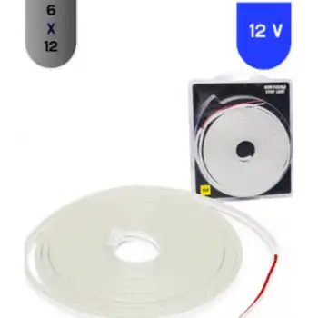 12 Volt 6x12 mm Esnek Neon Led Günışığı 5 metre