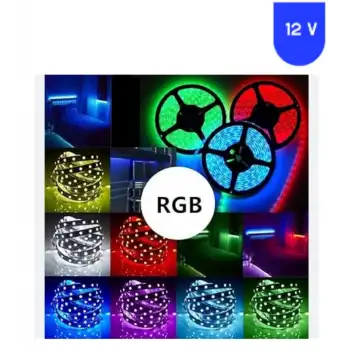12 Volt RGB 5050 SMD İç Mekan 60 Led 5 Metre Şerit Led
