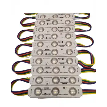 12 Volt Samsung 0.72 Watt 3 Lensli Rgb Led Modül IP65 10 Adet Modül