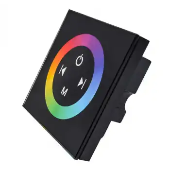 12V - 24V 4A Duvar Tipi Gömme Dokunmatik Cam Panel RGB Led Dimmer