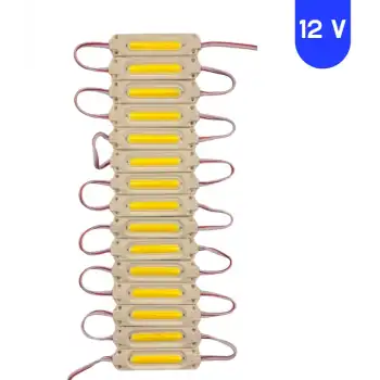 12 Volt 2 Watt Günışığı Cob Led Modül IP65 10 Adet Modül