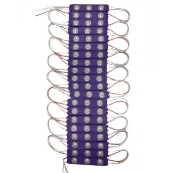 20 Adet 12 Volt 1.2 Watt 3 Lensli Mor 2835 SMD Led Modül IP65