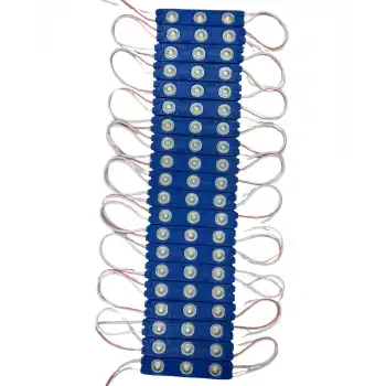 20 Adet 12 Volt 1.2 Watt 3 Lensli Mavi 2835 SMD Led Modül IP65