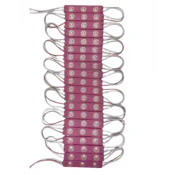 20 Adet 12 Volt 1.2 Watt 3 Lensli Pembe 2835 SMD Led Modül IP65