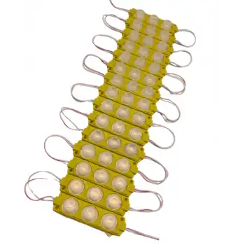 20 Adet 12 Volt 3 Watt 3 Lensli Amber 3030 SMD Led Modül IP65