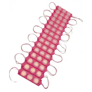 20 Adet 12 Volt 3 Watt 3 Lensli Pembe 3030 SMD Led Modül IP65