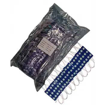 200 Adet 12 Volt 1.2 Watt 3 Lensli Turkuaz Led Modül IP65 1 Paket