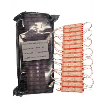 200 Adet 12 Volt 1.5 Watt 3 Lensli Kırmızı 2835 SMD Led Modül IP65 Modül 1 Paket