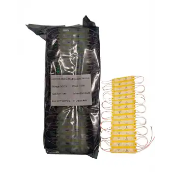 200 Adet 12 Volt 1.5 Watt 3 Lensli Amber 2835 SMD Led Modül IP65 Modül 1Paket