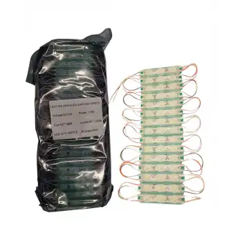 200 Adet 12 Volt 1.5 Watt 3 Lensli Yeşil 2835 SMD Led Modül IP65 Modül1 Paket