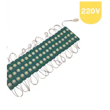 220 Volt 2 Watt 3 Lensli Yeşil 2835 SMD Led Modül IP65 5 Adet Modül