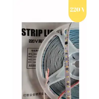 220 Volt 8 mm 2835 SMD 6500 K Beyaz İç Mekan 120 Ledli 10 Metre Şerit Led
