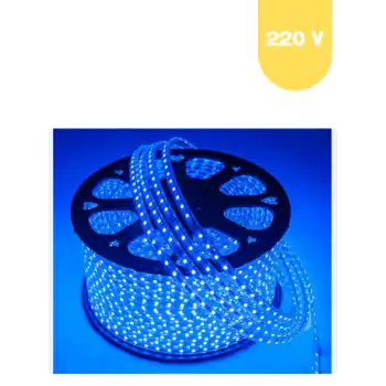220 Volt Mavi 60 Ledli 3 Çipli Hortum Led 5 Metre Güç Kablosu Dahil