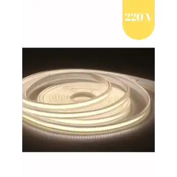 220V 288 Led 4000K Naturel Beyaz Işık Esnek Hortum COB LED IP67 Dış Mekan 5 Metre Güç Kablosu Dahil
