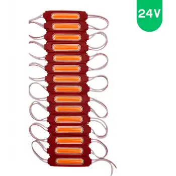 24 volt 2 Watt Kırmızı Cob Led Modül IP65 10 Adet Modül