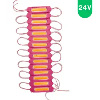 24 volt 2 Watt Pembe Cob Led Modül IP65 10 Adet Modül