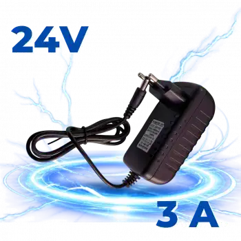 24 Volt 3 Amper 72 W Priz Tipi Plastik Kasa Adaptör