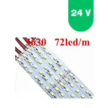 24 Volt 5630 Ledli 6500 K Beyaz Işık 72 Ledli Alüminyum Çubuk Bar 1 Metre