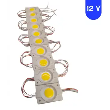 12 Volt 2.4 Watt Kare Günışığı Cob Led Modül IP65 10 Adet Modül