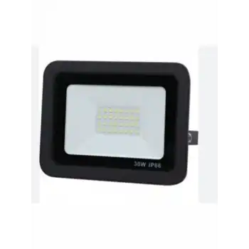 30 Watt Siyah Slim Kasa 6500K Beyaz Işık IP65 Led Projektör