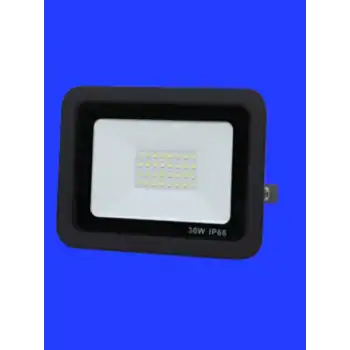 30 Watt Siyah Slim Kasa Mavi Işık IP65 Led Projektör