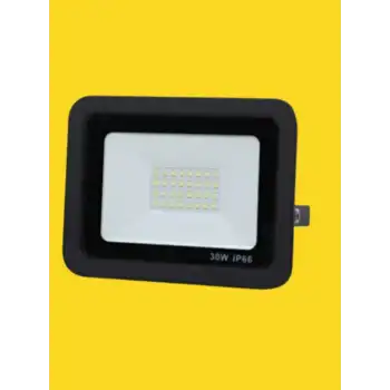 30 Watt Siyah Slim Kasa Sarı Amber IP65 Led Projektör